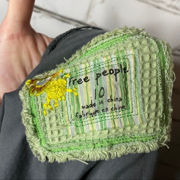 Free People Deconstruction Gray/Blue Pleated Trench/Utility Coat Size Small - Picture 7 of 9